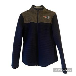 New England Patriots Zip Up Jacket Blue and Gray Women’s medium